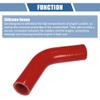X AUTOHAUX 1 Pcs 28mm 1.10" ID 102mm 4.02" Length 45 Degrees Red Car Car Silicone Elbow Silicone Hose Coolant Hose Universal view 4