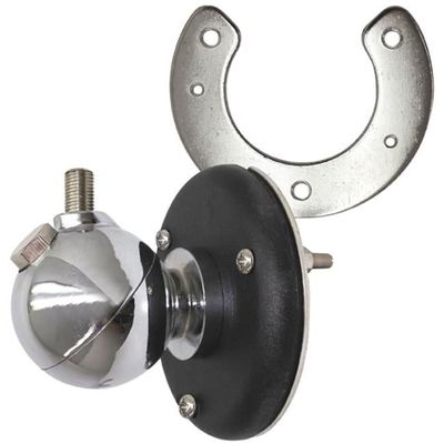 Heavy Duty Chrome Ball Mount with 0.38 x 24 in. Threads & SO239 Connector