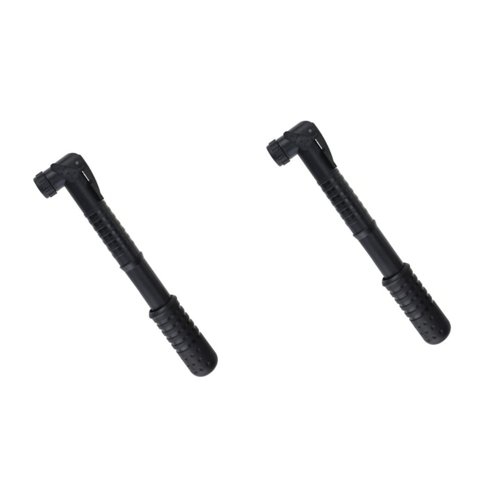 SUPVOX 2pcs Mini Portable Bike Inflator Pump High Pump for More Includes Air Needle Black Compact Design Easy to Use Carry