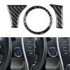 Real Premium 3K Carbon Fiber Ignition Ring Decoration Sticker Push Start Button Trim Panel Cover Decals Compatible with Toyota Camry 2015 2016 2017 Accessories 3PCS view 1
