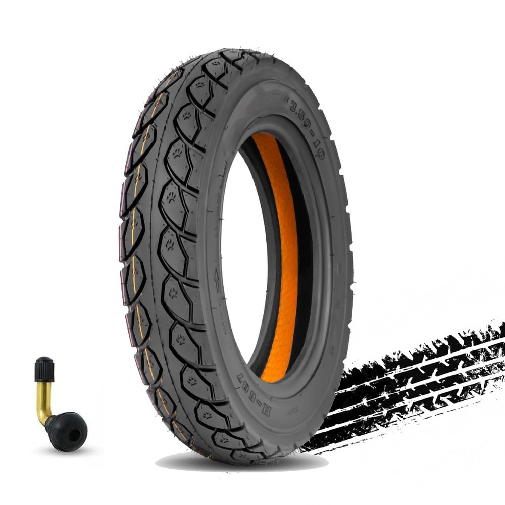 Off Road Scooter Tires, 10 inch 3.50-10 Off-road/Road Tubeless Tyre Compatible with 90/90-10 Electric Scooter, Thicker rubber off-road/road tires-Off-road tires