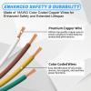 Aila 36Ft 4 Pin Trailer Wiring Harness Kit - Quick-Connect 4Way Flat Extension Connector Plug, Color-Coded Wire Setup view 3