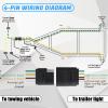 Aila 36Ft 4 Pin Trailer Wiring Harness Kit - Quick-Connect 4Way Flat Extension Connector Plug, Color-Coded Wire Setup view 4