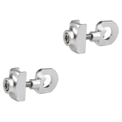 PACKOVE 2pcs Chain Tensioner Adjuster Tool for Folded Aluminum Alloy Regulator Lightweight Design for Safety by Reducing Chain Slack Silver