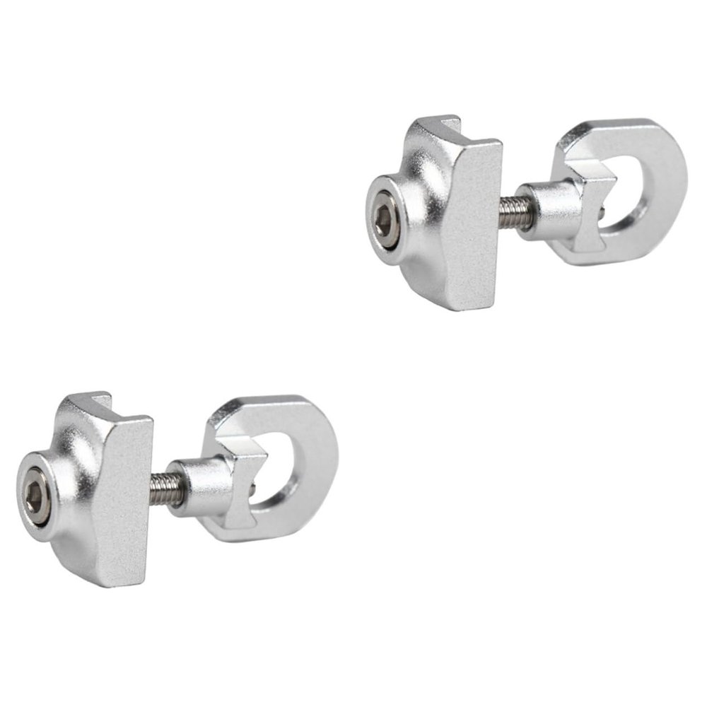 PACKOVE 2pcs Chain Tensioner Adjuster Tool for Folded Aluminum Alloy Regulator Lightweight Design for Safety by Reducing Chain Slack Silver