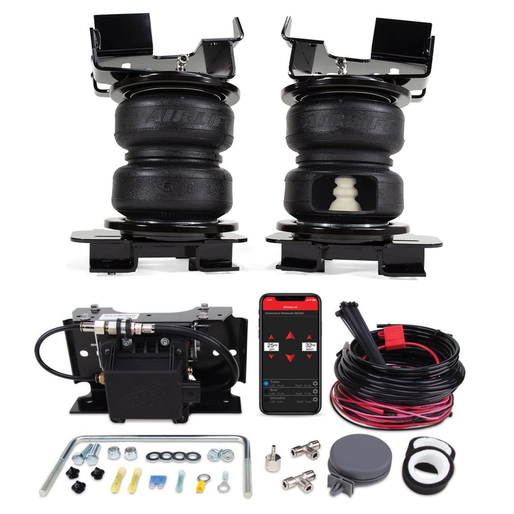 Air Lift LoadLifter 5000 Ultimate Air Spring Kit & WirelessAIR App Only, No Controller with EZ Mount Air Compressor System fits 2015 2020 F150 4WD | Dual-Path Control | Includes TrendsAuto Decal