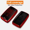 Sindeda Land Rover Key Fob Cover with Keychain Soft Full Protection Key Shell Case Compatible with 2018-2023 Range Rover Evoque Vogue Discovery 5 Sport Jaguar E I-PACE (Red) view 3