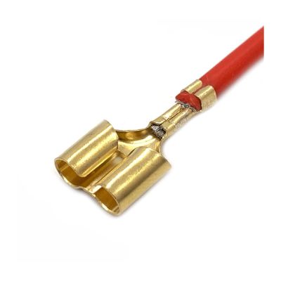 BUIEX 4.0mm Car Mating Pin Bullet Splice Crimp Terminal Wire Double Orifice Compatible with Elcetric Plug Loose Auto Connector with Cable DJ222-4A (Color : Female, Size : 50 Pcs)