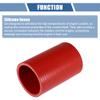 X AUTOHAUX 1 Pcs 57mm 2.24" ID 100mm 3.94" Length 0 Degree Red Car Silicone Hose Coolant Hose Universal view 4