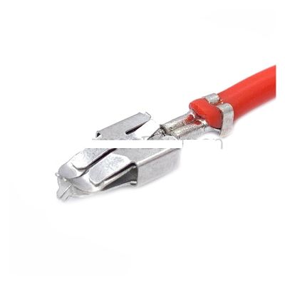 BUIEX 6.3MM Auto Splices Copper Female Crimp Terminal Wire Jacket Flap Senior Public Fuse Box Connector with 16AWG Cable 927839-1 (Color : Female, Size : 50 Pcs)