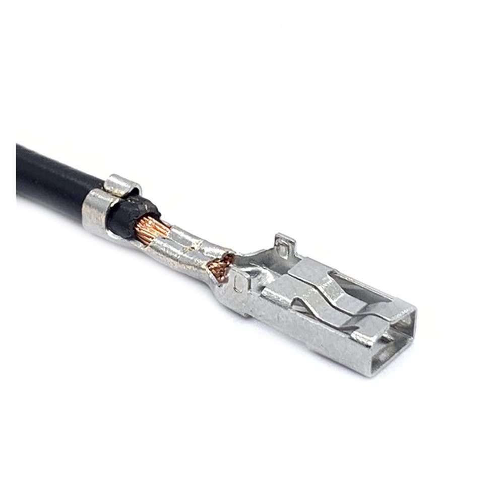 BUIEX 3.5mm Auto Brass Tinned Pins Crimp Terminals Compatible with Female Electronic Connector Splice G118 H62 with 18AWG Cable 170286-1 (Color : Female, Size : 10 Pcs)