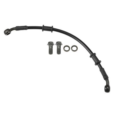 Motoforti Universal Brake Hose Motorcycle ATV Dirt Bike Motocross Braided Hydraulic Brake Line Oil Hose Pipeline, 30cm, Durable, Metal, Black Army Green, 1 Set