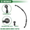 Motoforti Universal Brake Hose Motorcycle ATV Dirt Bike Motocross Braided Hydraulic Brake Line Oil Hose Pipeline, 30cm, Durable, Metal, Black Army Green, 1 Set view 4