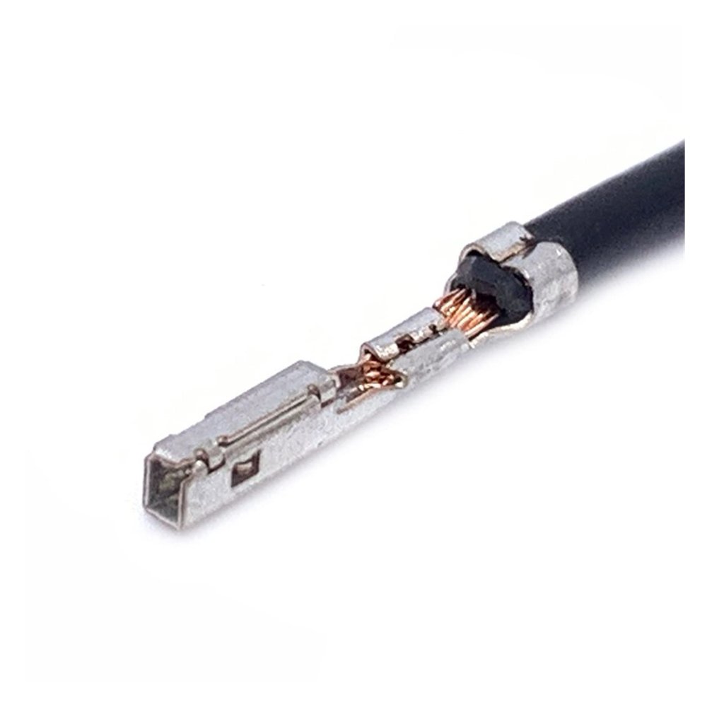 BUIEX 0.6mm Auto Crimp Terminal Wire Compatible with Electronic Connector Tinned Copper Female Loose Terminals with Cable DJ622K-0.6x0.6A (Color : Female, Size : 50 Pcs)