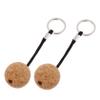 HANABASS 2pcs Floating Ball Key Chain Water-resistant Cork Keyring for Boating Canoe view 1