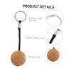 HANABASS 2pcs Floating Ball Key Chain Water-resistant Cork Keyring for Boating Canoe view 2