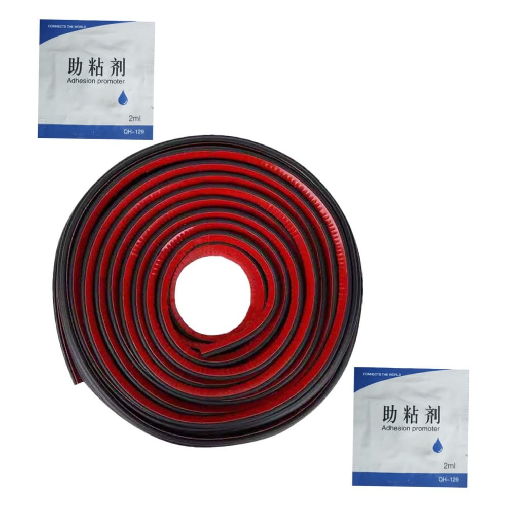 Double Layer Car Door Seal Strip 1000x1.5x1.2cm Rubber