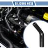 X AUTOHAUX 1 Pcs 19-25mm 0.75"-0.98" ID 102mm 4.02" Length 45 Degrees Black Car Silicone Hose Coolant Hose Universal view 2