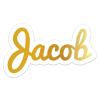 MotorCart Basics Jacob Name Sticker - Vinyl Waterproof Decal for Car, Laptop, Wall, Window, Book Case, Water Bottle, Bumper Sticker Size - 5'' Longer Side view 1