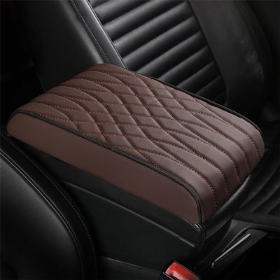 WASHLA Car Center Console Armrest Mat for Volvo S40/S60/S70/S80/S90 234 964 P24 Y20 R TS AS Sedan 1998-2023 2024 2025 Armrest Seat Box Protector Cover for SUV Truck Vehicle,Brown, normal