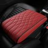 WASHLA Car Center Console Armrest Mat for Tesla Model 3/Model S/Model X/Model Y 2013-2023 2024 2025 Universal Armrest Seat Box Protector Cover Leather for SUV Truck Vehicle,Red, normal view 2