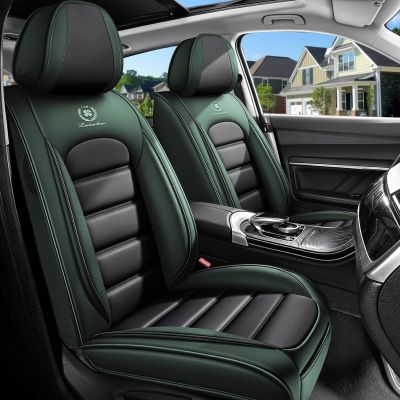 Front Seat Covers for Subaru XV Crosstrek Hybrid 2014-2015, Black-Green