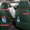 Front Seat Covers for Subaru XV Crosstrek Hybrid 2014-2015, Black-Green view 3