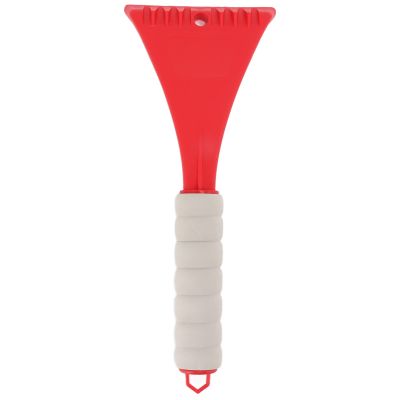 Gavigain Car Ice Scraper, Car Ice Shovel, Car Windshield Shovel EVA Ergonomic Handle Rounded Corner Safe Portable Car Ice Scraper for Vehicle Outdoor Snow(Red)