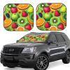 Various Fruits Print Car Windshield Sun Shade 2 PCS Foldable Automotive Front Window Sunshade Protector Universal Car Accessories for Cars Trucks SUV Large view 1