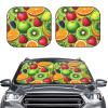 Various Fruits Print Car Windshield Sun Shade 2 PCS Foldable Automotive Front Window Sunshade Protector Universal Car Accessories for Cars Trucks SUV Large view 2