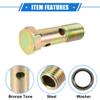 VekAuto Double Banjo Bolt Kit, M14x1.5 Length 55mm Metric Thread Turbo Brake Line Fitting Adapter Universal for Car Durable Metal Bronze Tone W/Washer Spacer view 4