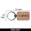 Sniggle Sloth Great Barracuda Toothy Fish Engraved Wood Rectangle Keychain Tag Charm view 2