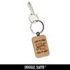 Sniggle Sloth Great Barracuda Toothy Fish Engraved Wood Rectangle Keychain Tag Charm view 4