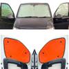 Window Blind Kit Compatible with Mercedes Vito (Years 2014-Date) (Full Set XLWB + Tailgate) with Backing Colour in Tango Orange, Reversible view 1