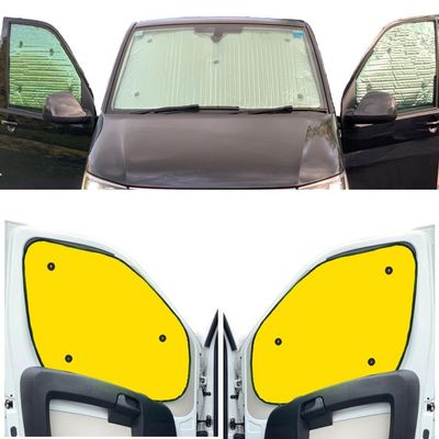 Covprotec Window Blinds, (Full Set + Tailgate) Compatible/Replacement for Skoda Roomster (Years 2006-2015) with Backing Colour in Yellow, Reversible