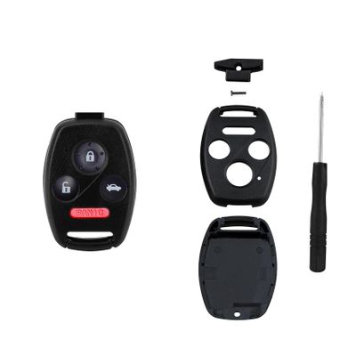Kutyun Key Fob Keyless Entry Remote Shell Case & Pad Replacement for Honda Accord 2003-2012, Civic EX2006-2013, Pilot 2009-2015, CR-V 2005-2006 (Cutting NOT Required)