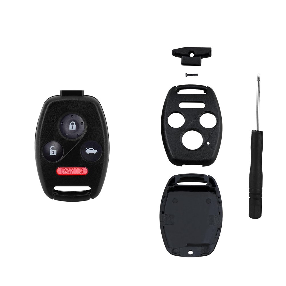 Kutyun Key Fob Keyless Entry Remote Shell Case & Pad Replacement for Honda Accord 2003-2012, Civic EX2006-2013, Pilot 2009-2015, CR-V 2005-2006 (Cutting NOT Required)