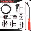 BubabyZZ Windshield Washer Nozzles Kit, Windshield Washer Hose Kit with 4M Washer Fluid Hose, 4pcs Sprayer Nozzles & Gasket, 12pcs Connectors, 30 pcs Hood Retainers and 1 Tool Suitable for Most Car view 2