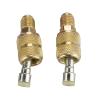 DAGIJIRD 2X Brass R410A Charging Vacuum Port Adapter 5/16 inch Female to 1/4 inch Male SAE Brass Quick Converter view 4