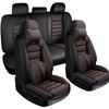 SOUIPA Leather Seat Covers for Honda CR-V 2015-2025 2026,Luxury Car Seat Covers Full Set,Waterproof Seat Protectors Auto Seat Covers,Breathable Nonslip Interior Cover Seats for Cars(Black and Coffee) view 1