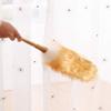 Qcwwy Gentle Soft Lambs Wool Duster - Antistatic & Absorbent - for DustFree Surfaces - Handcrafted Wooden Handle - 20.9in Long - Suitable for Dashboards, Pet Hair - & view 1