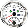 MOTOR METER RACING W PRO 85mm 3-3/8" 2 in 1 GPS Speedometer Tachometer Digital Odometer Mileage & Trip Meter with Turn Signal High Beam 200 MPH Waterproof Black Dial White LED for Car Truck Motor view 1
