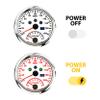MOTOR METER RACING W PRO 85mm 3-3/8" 2 in 1 GPS Speedometer Tachometer Digital Odometer Mileage & Trip Meter with Turn Signal High Beam 200 MPH Waterproof Black Dial White LED for Car Truck Motor view 2