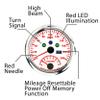 MOTOR METER RACING W PRO 85mm 3-3/8" 2 in 1 GPS Speedometer Tachometer Digital Odometer Mileage & Trip Meter with Turn Signal High Beam 200 MPH Waterproof Black Dial White LED for Car Truck Motor view 4