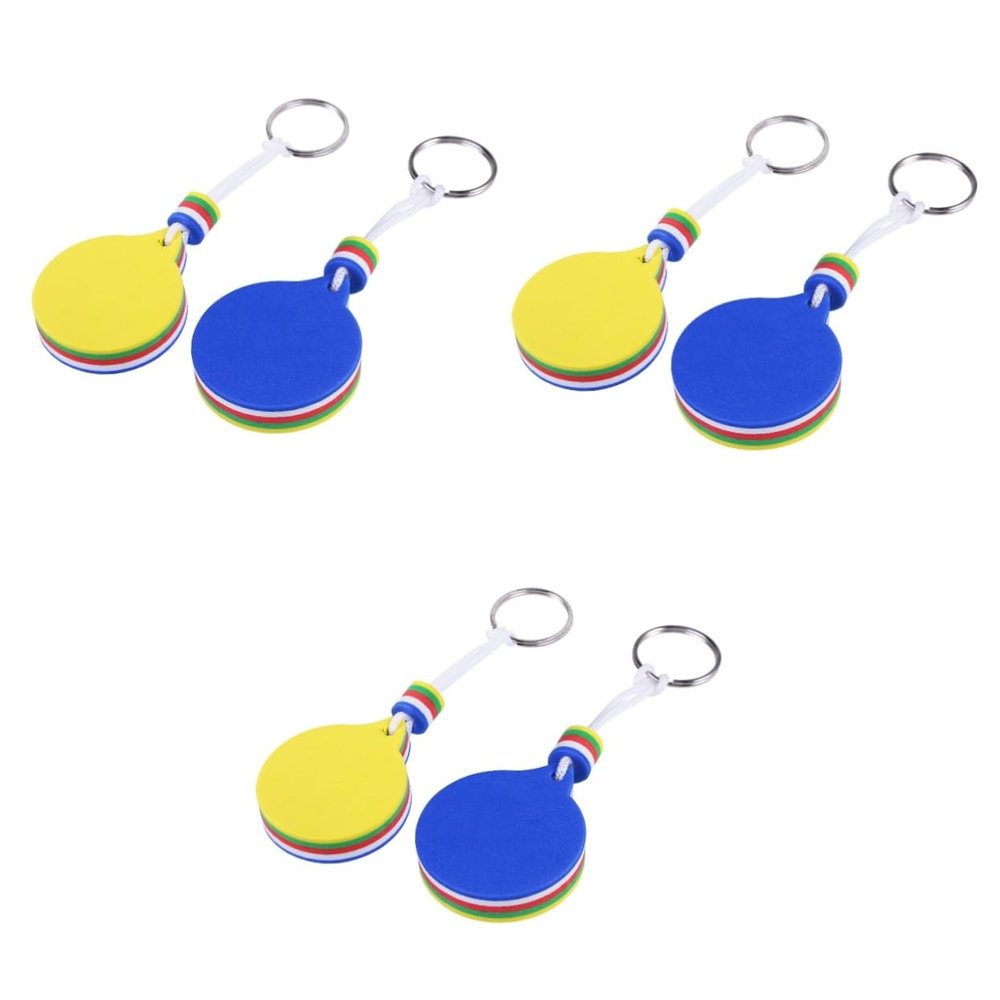 BESPORTBLE 6pcs Eva Floater Key Holder Floating Key Ring for Boating Fishing Sailing Safety Keychain