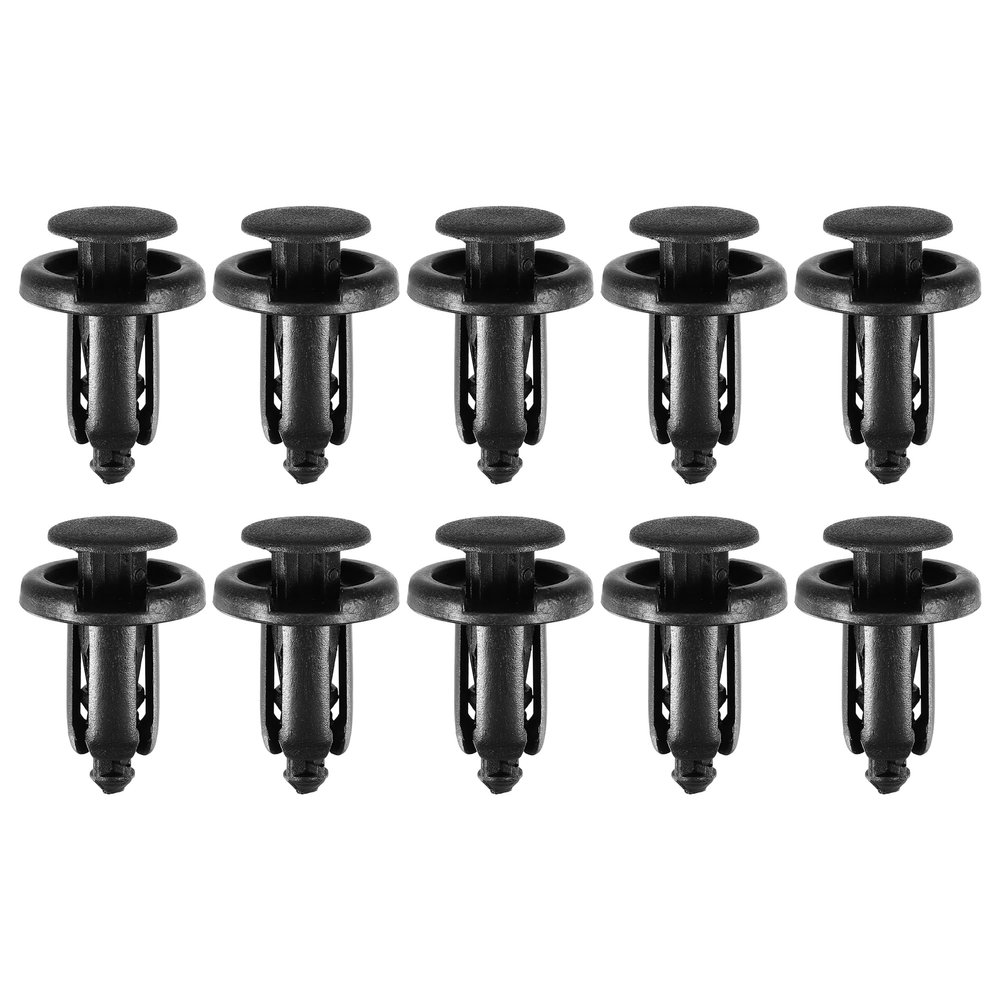 Partuto Push Type Retainer Clips No.0155309241 - Car Inner Bumper Door Fender Fastener Rivet Kit - for Nissan 350Z 2003-2009 Plastic Black - 10 Pcs