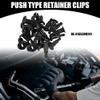 Partuto Push Type Retainer Clips No.0155309241 - Car Inner Bumper Door Fender Fastener Rivet Kit - for Nissan 350Z 2003-2009 Plastic Black - 10 Pcs view 2