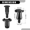 Partuto Push Type Retainer Clips No.0155309241 - Car Inner Bumper Door Fender Fastener Rivet Kit - for Nissan 350Z 2003-2009 Plastic Black - 10 Pcs view 4