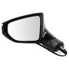 TRQ Left Driver Side Mirror Manual Folding Heated Black without Blind Spot view 1