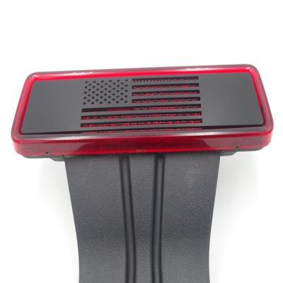 MotorCart Basics American flag 3rd brake light cover/fits 07-2017 JK wrangler jeeps, black